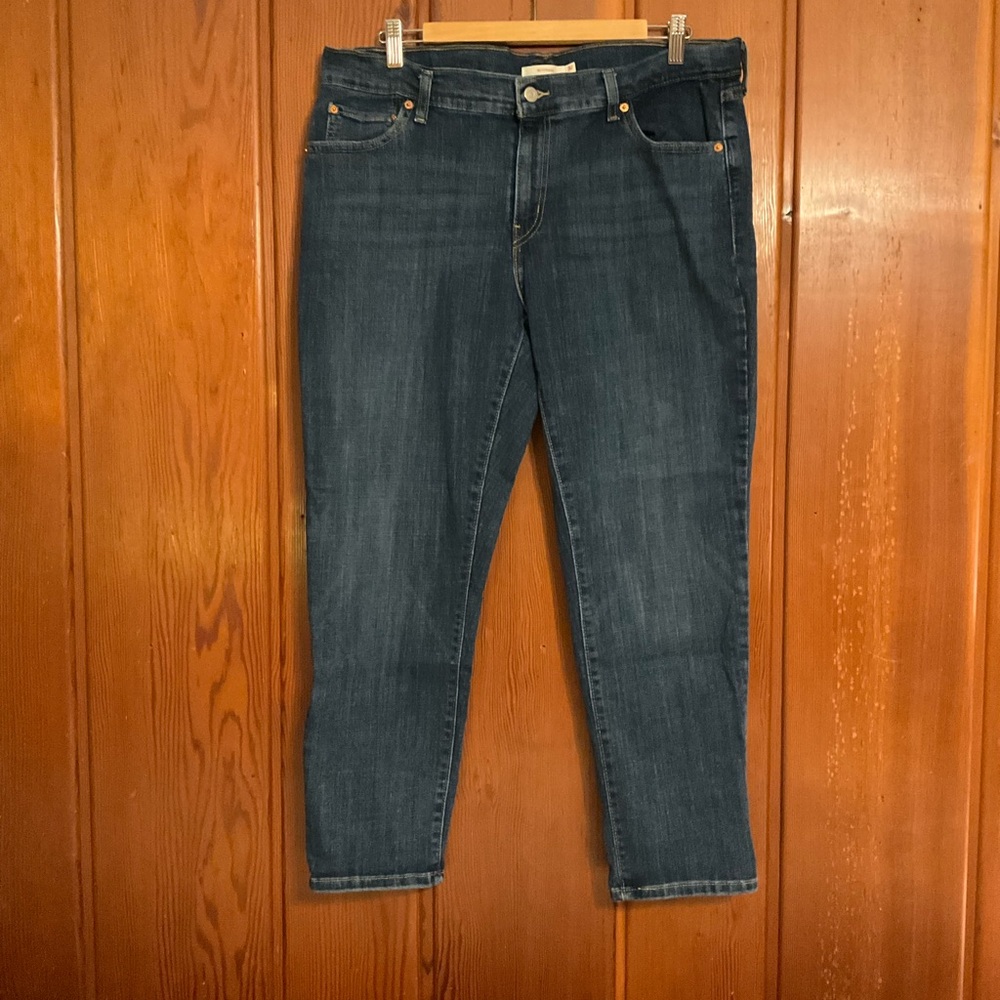 Levi's Boyfriend Ankle Jeans Womens Size 32 Blue Stretch Relaxed Comfort #2361